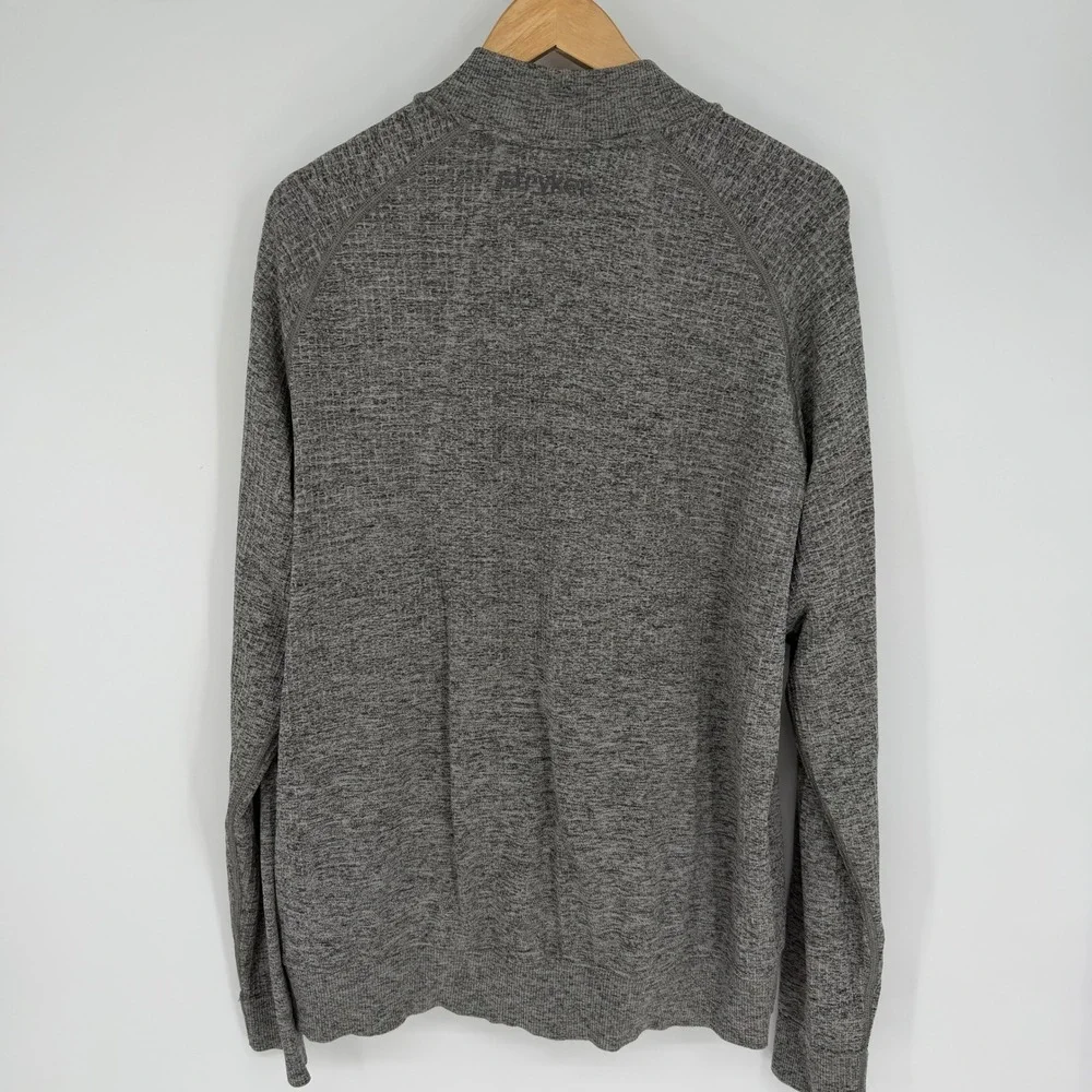 Lululemon Engineered Warmth Jacket Full Zip Grey Space Dye Merino Wool XL